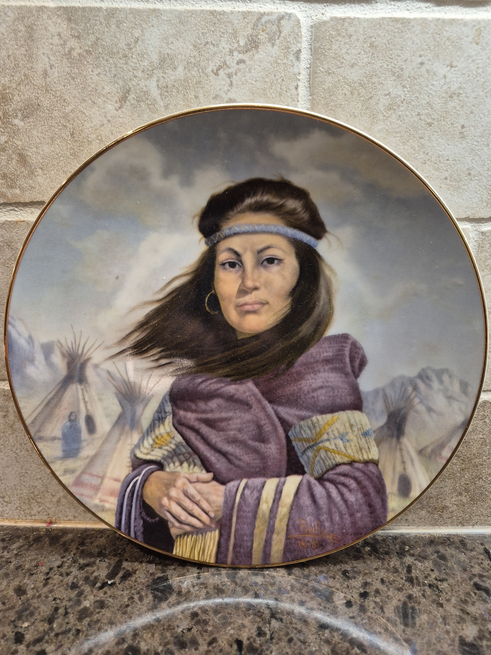 Gregory Perillo Collector Plate Princess Series Sacajawea Limited Edition 1982